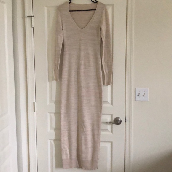 Floor Length Knitted Sweater Dress Cute And Cozy